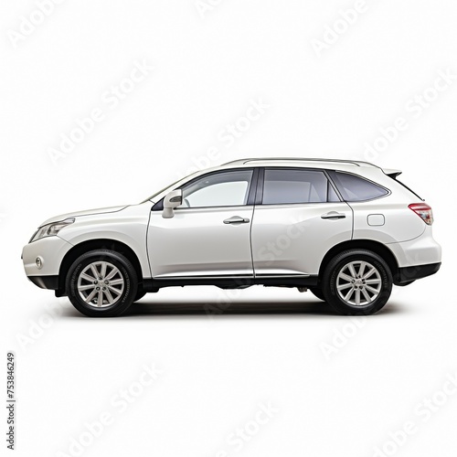 photograph of an SUV car isolated on white background 