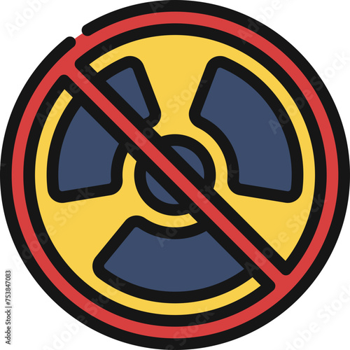 No Nuclear Radiation Icon