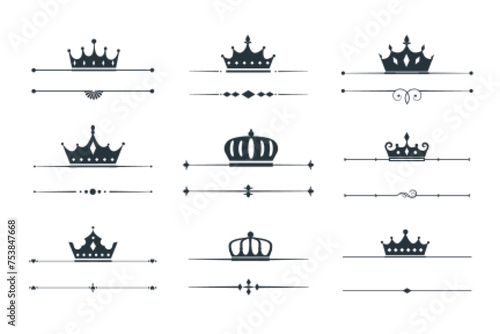 set of crowns minimal black 