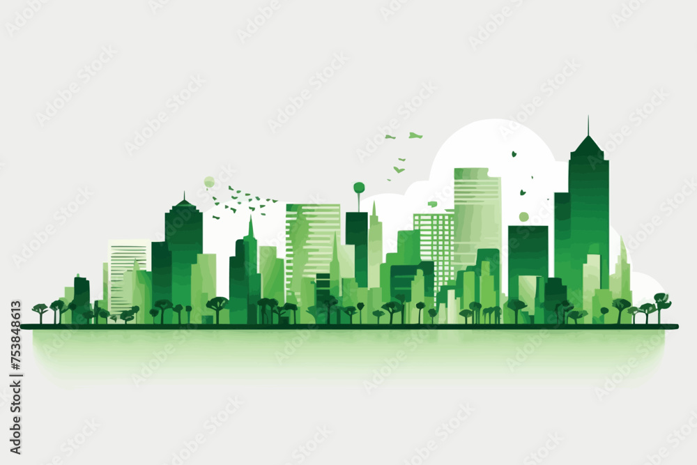 Paper art of concept world environment day with eco city on white background, Paper art idea and digital craft. Paper art of concept world environment day with eco city on white background, Paper art idea and digital craft.