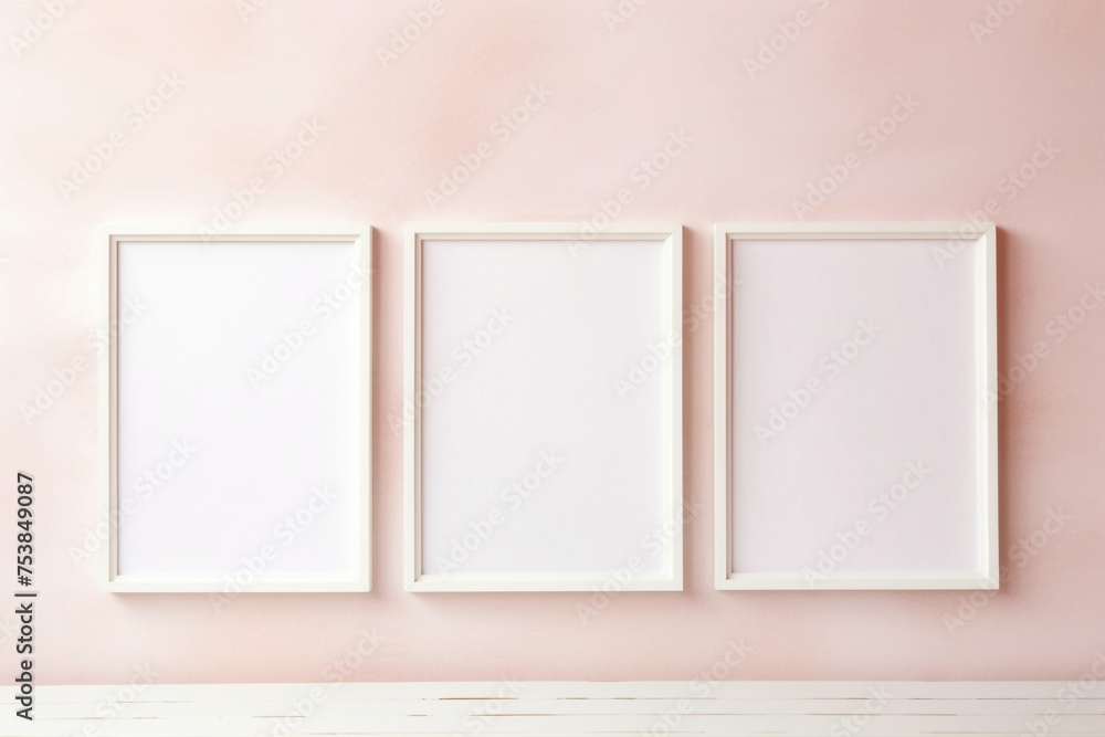 Empty white frame on a soft background. Empty white frame on a soft background.