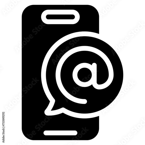 Mobile With At Message Icon