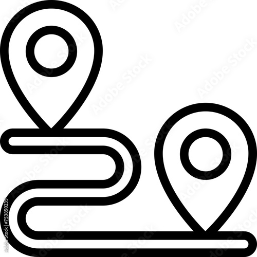 Location Pins Route Icon