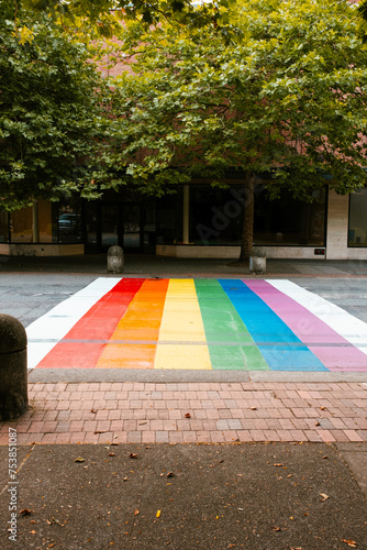 Rainbow Pride Flag Crosswalk