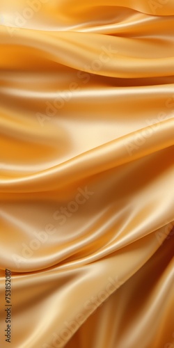 Golden silk satin smooth yellow background luxury drapery grainy gradient texture. Silk fabric. Luxury premium rich. Matte shimmer. Christmas  birthday  anniversary. Template.