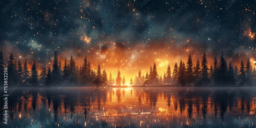Fototapeta premium Beautiful winter nature landscape, amazing mountain view. Scenic image of woodland. Frosty day on ski resort