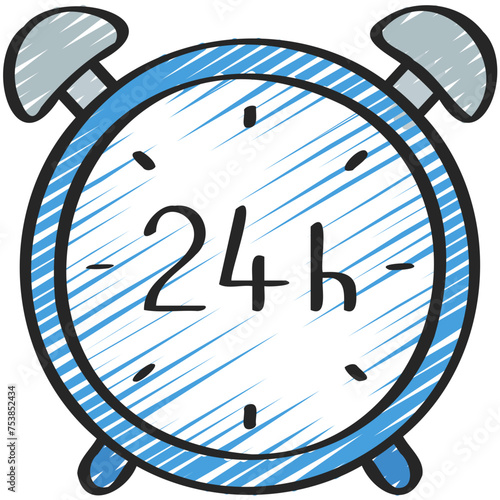 24 Hour Clock Icon
