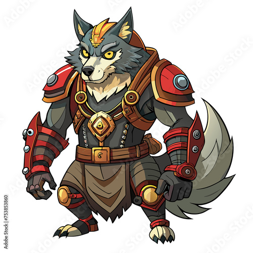 Steampunk Warrior Wolf