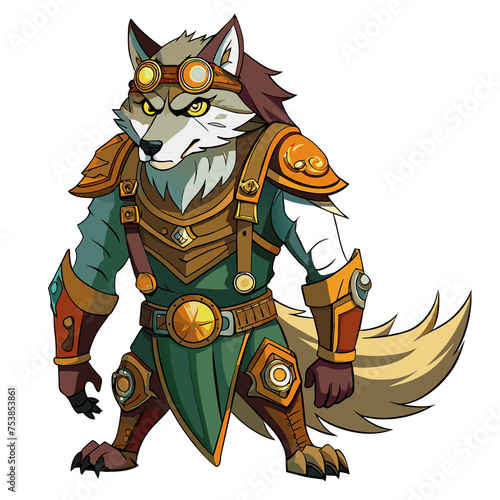 Steampunk Warrior Wolf