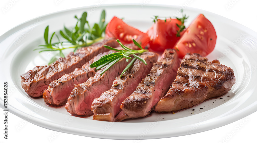 Sharing a Steak Isolated on a transparent background Sharing a Steak Isolated on a transparent background