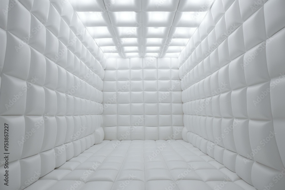 Obraz premium Modern white padded cell or seclusion room in psychiatric hospital