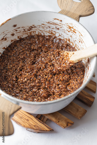 Oatmeal no bake cookies photo