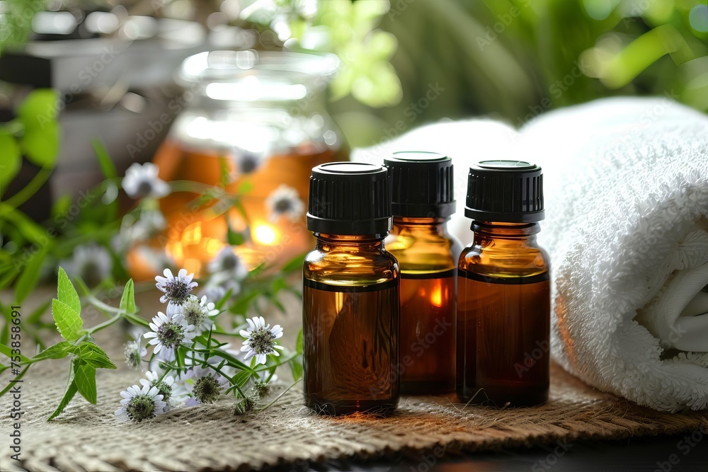 Natural wellness Essential oils collection Aromatherapy benefits Herbal extracts Serene spa setting Natural wellness Essential oils collection Aromatherapy benefits Herbal extracts Serene spa setting