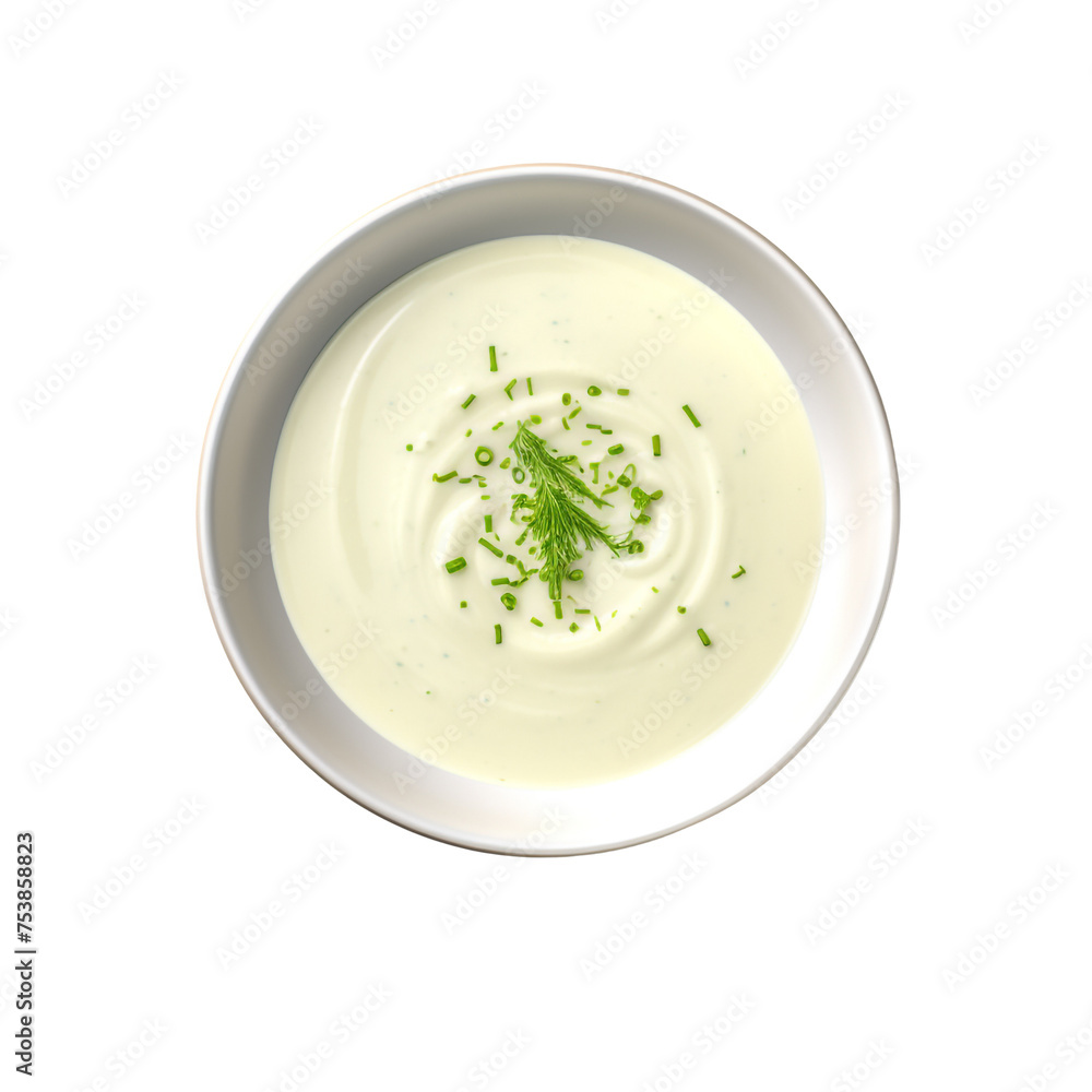 Vichyssoise isolated on transparent background Vichyssoise isolated on transparent background
