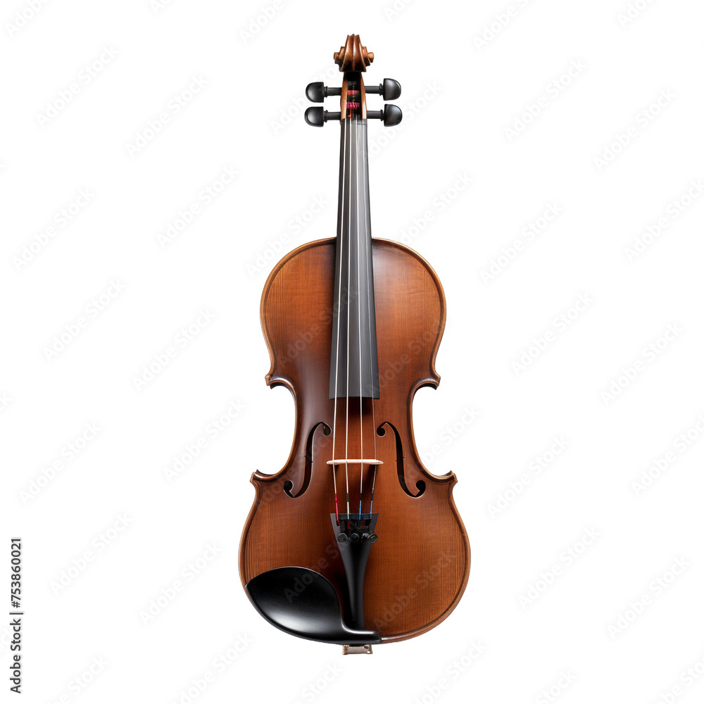 Fototapeta premium Violin isolated on transparent background