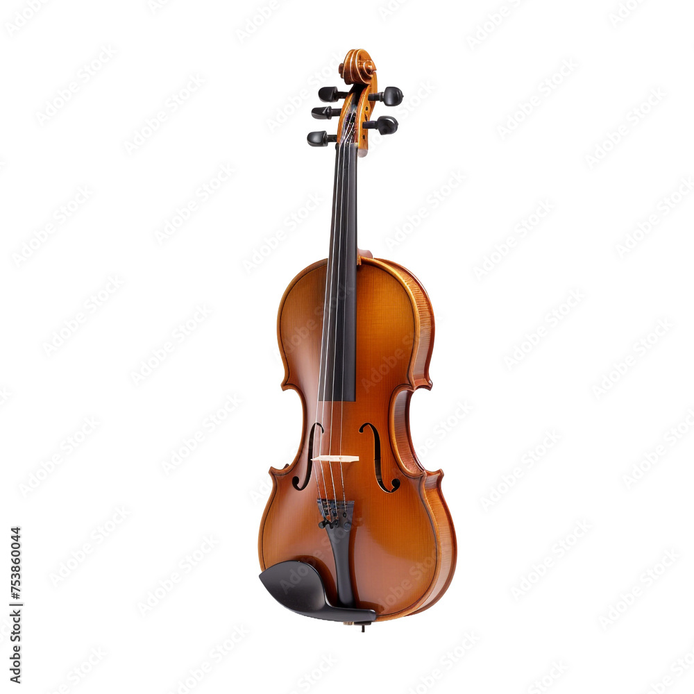 Fototapeta premium Violin isolated on transparent background