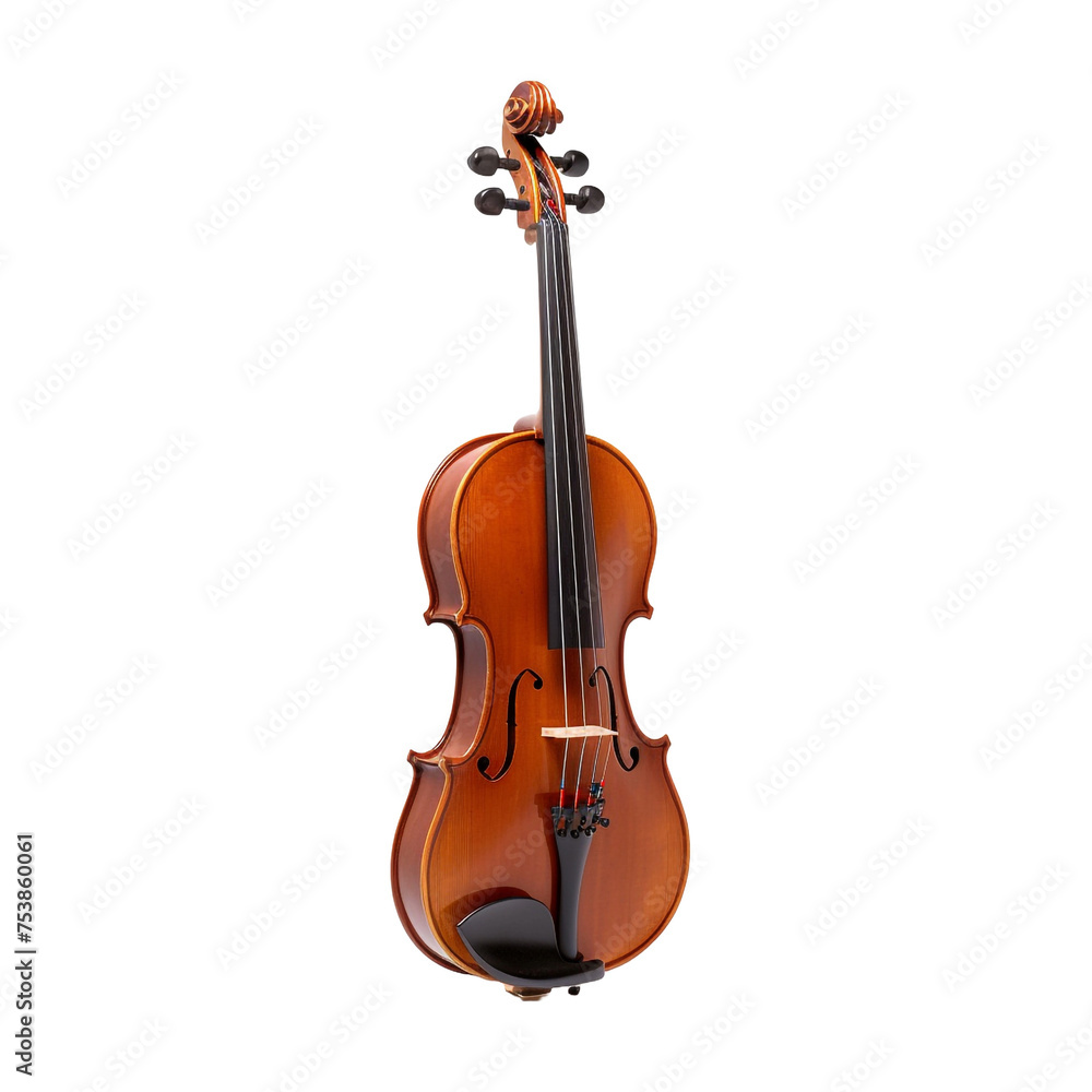 Fototapeta premium Violin isolated on transparent background