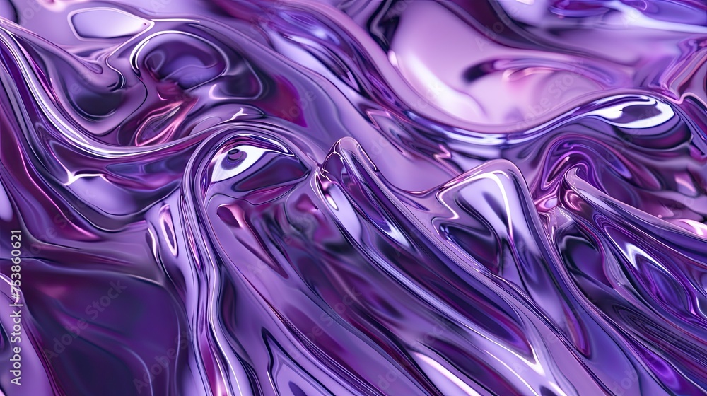 Obraz premium Texture Purple Scene, Purple Light Background, Liquid Fluide Refraction, Purple Sky, Chromatic Aberation Reflection