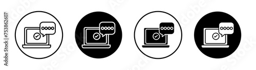 2FA Multifactor verification flat line icon set. 2FA Multifactor verification Thin line illustration vector