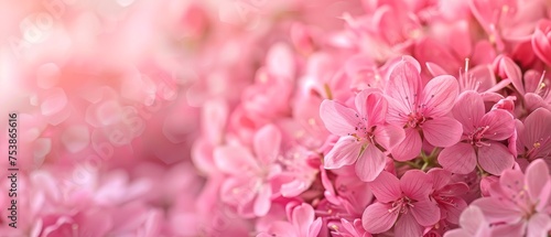 Beautiful spring flowers blurred background with bokeh effect. Flower concept with purple and pink bloom