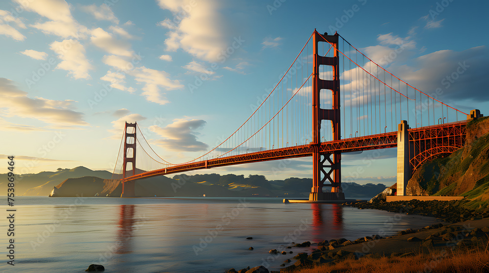 Fototapeta premium The Golden Gate Bridge at Sunset