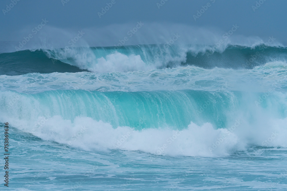 Storm surge with big waves. Santander Municipality. Cantabrian Sea. Cantabria. Spain. Europe Storm surge with big waves. Santander Municipality. Cantabrian Sea. Cantabria. Spain. Europe