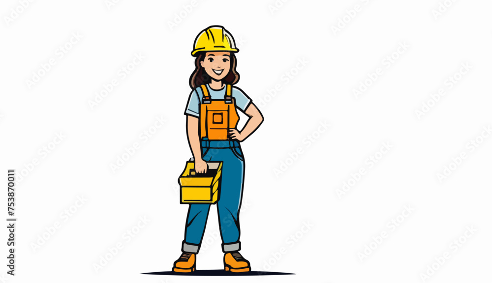 Mujer trabajadora de la construcción