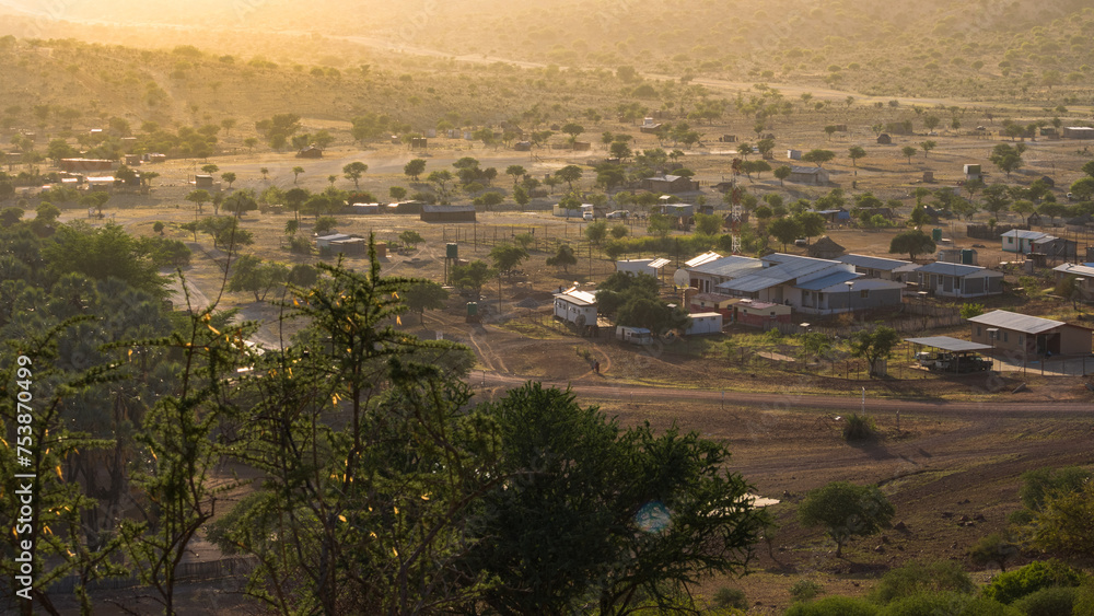 view of Epupa village, Namibia