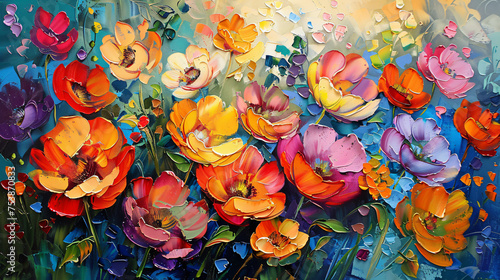 Beautiful wallpapers of colourful flowers painted © Alizeh