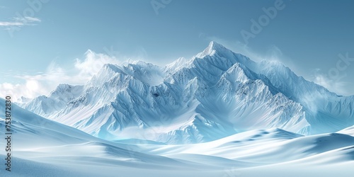 Beautiful winter nature landscape, amazing mountain view. Scenic image of woodland. Frosty day on ski resort © Interior Stock Photo