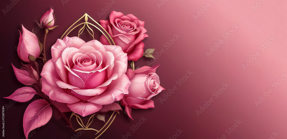 floral background. delicate watercolor flowers. rose. illustration