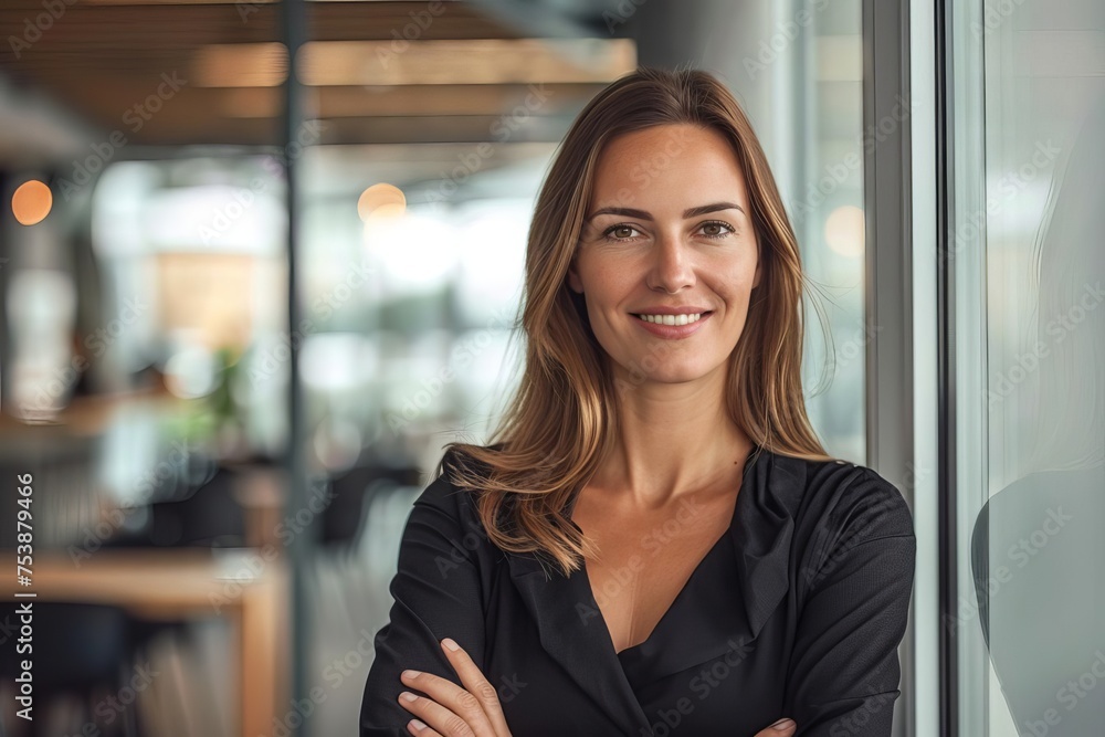 Portrait of a powerful female leader in the corporate world Embodying confidence Intelligence And leadership qualities Set in a modern office environment Portrait of a powerful female leader in the corporate world Embodying confidence Intelligence And leadership qualities Set in a modern office environment