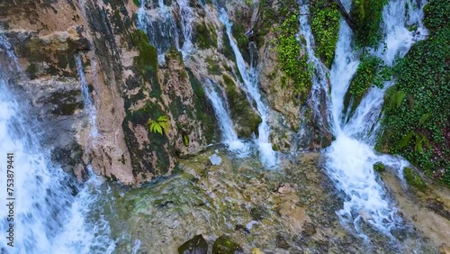 El Molino waterfall in Villabáscones de Bezana in the Valdebezana Valley. The Merindades region. Burgos. Castile and Leon. Spain. Europe photo