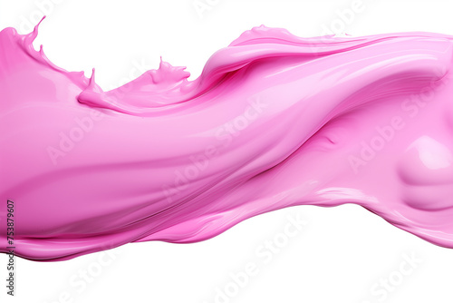 Pink liquid wave isolated on white. High quality photo