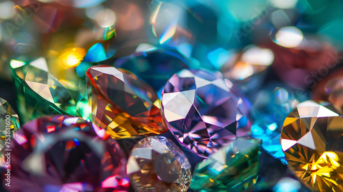 Colourful Diamonds isolated 
