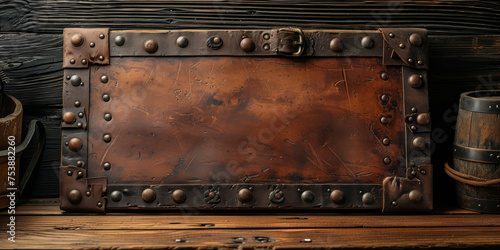 Old leather frame.
