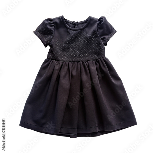 Black dress isolated on a transparent background.