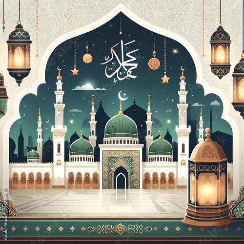 Eid Mubarak greeting card 