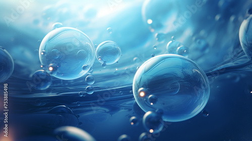 a lite blue water bubbles background