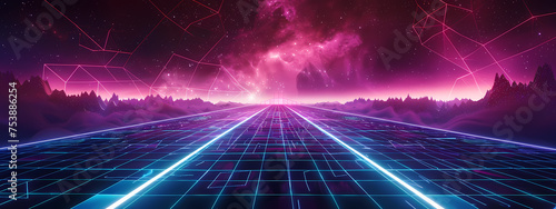 Retrogrid: The 80s Digital Dreamscape photo