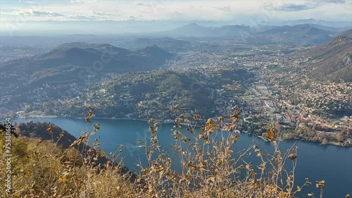 spectacular view of Como on from the top of Volta's lighthouse monument 3 photo