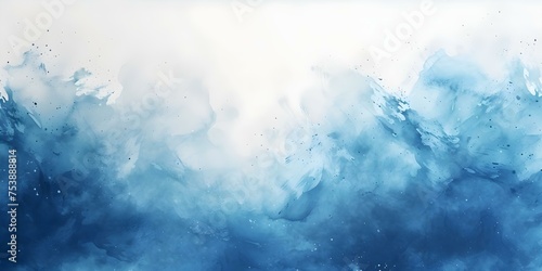 Vibrant Watercolor Backdrop with Soft Brush Strokes in White and Blue. Concept Artistic Backdrops, Watercolor Effects, Vibrant Colors, Soft Brush Strokes, Photography Backgrounds