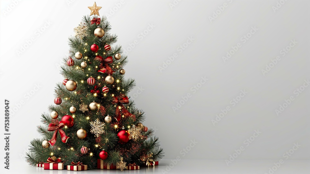 Decorated Christmas Tree: Festive Holiday Decor Decorated Christmas Tree: Festive Holiday Decor