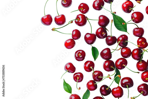 Cherry Presentation Isolated On Transparent Background