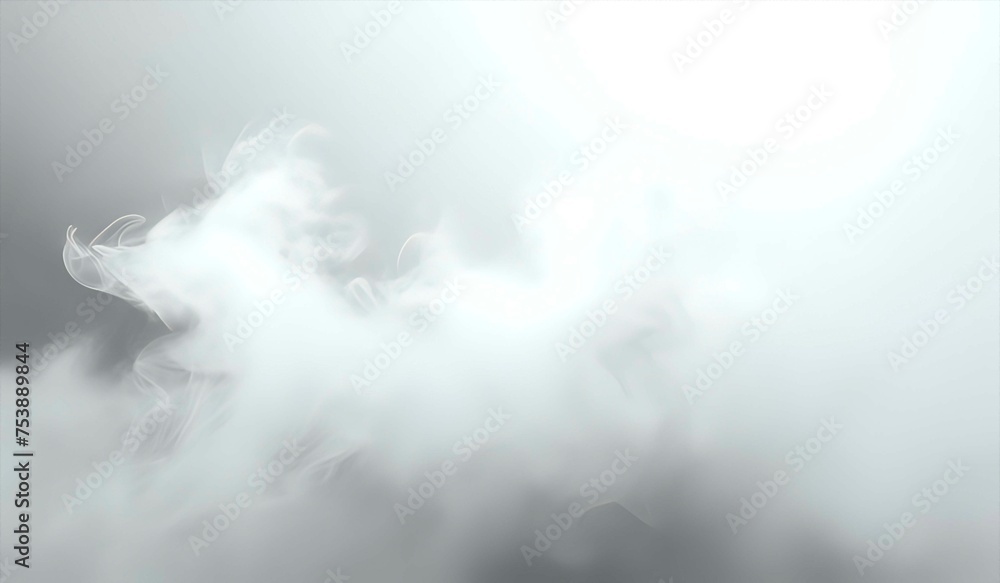 Obraz premium Abstract white smoke background texture. AI generated.