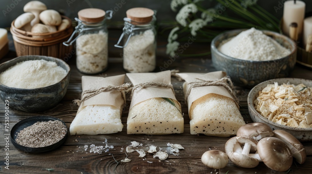 Sustainable packaging made from mushroom mycelium