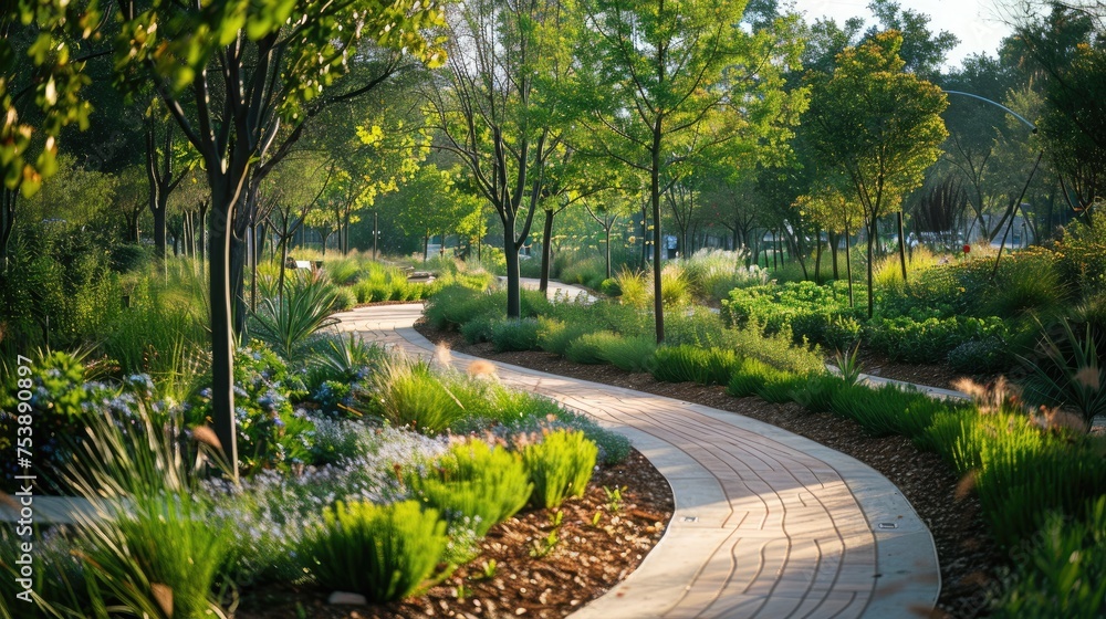 Obraz premium Urban reforestation projects using native plant species