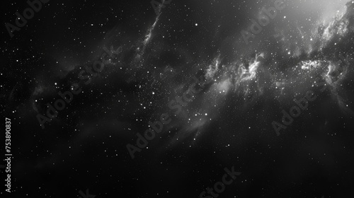  a black and white photo of a night sky with stars and a bright light in the middle of the sky.