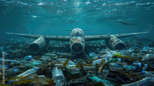 Ocean cleanup drones for removing plastic waste
