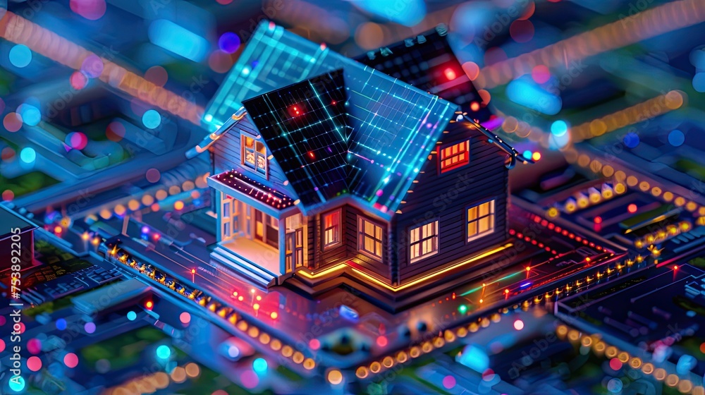Obraz premium Internet of Things (IoT) devices in a smart home